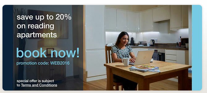 book now - save up to 25% on reading apartments